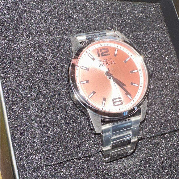 Invicta Pink Dial Silver Watch - Picture 3 of 3